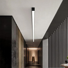 客厅线条无主灯照明背景墙天花明装吸顶线性灯过道极简一字长条灯