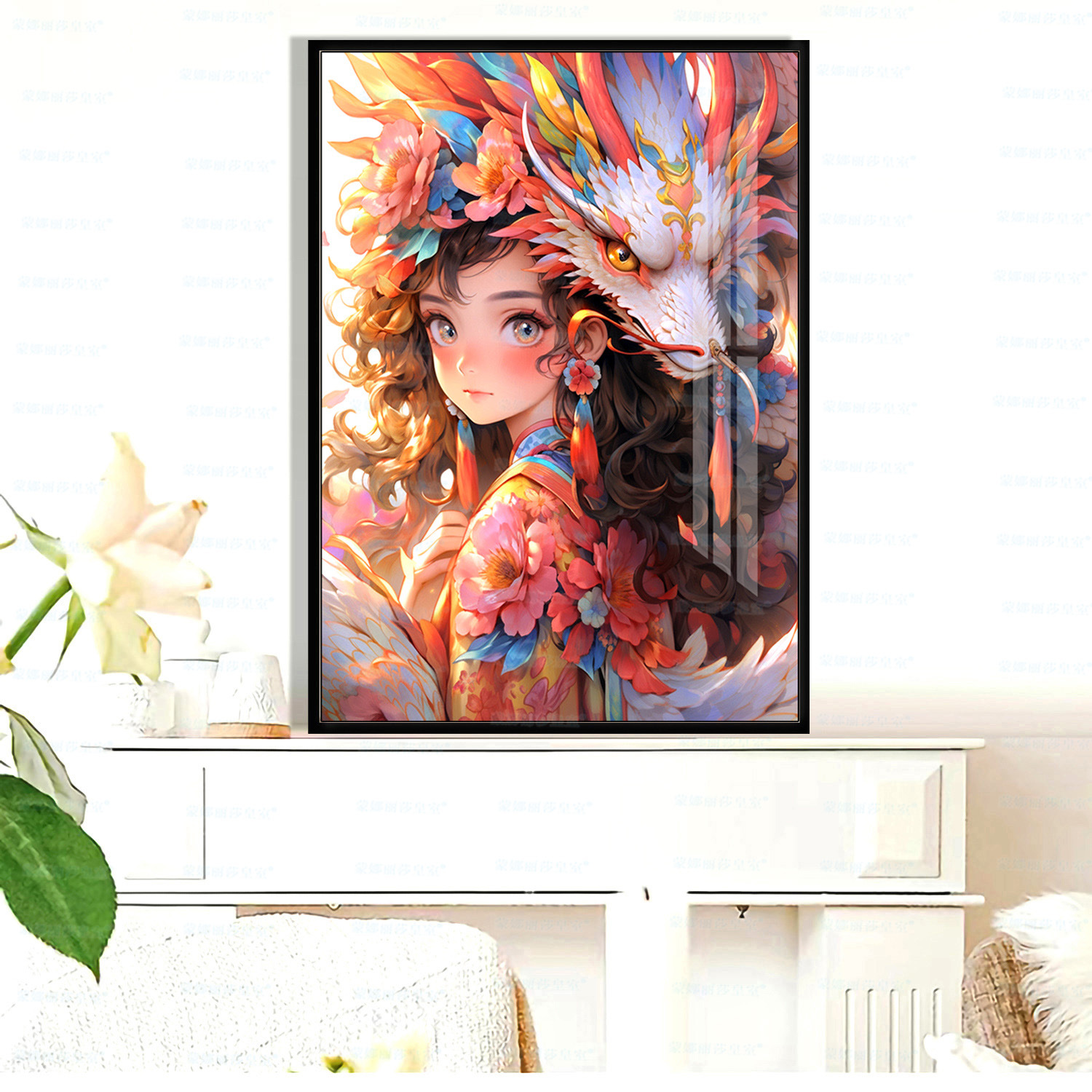 Monalisa real Cruz puntada pequeño dragón de las mujeres nuevo estilo chino pequeño bordado de dibujos animados decorativo bordado hecho a mano