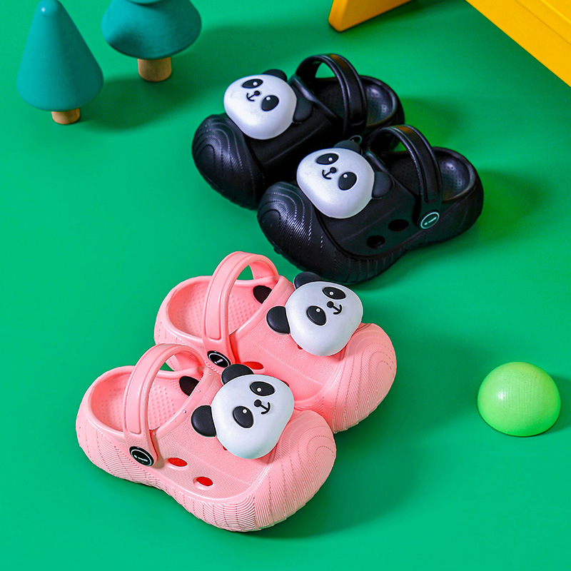 Baby EVA zapatillas para niños panda verano hogar bebé niñas niños zapatos de agujero antideslizante para niños con suela suave