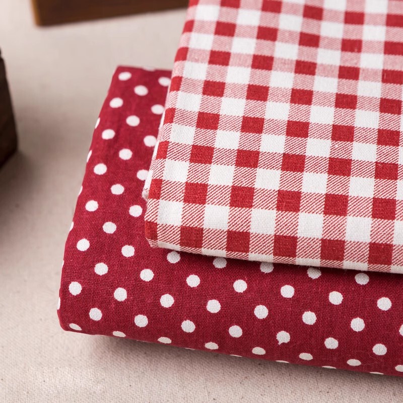 Factory direct in stock export Japan and South Korea cotton linen cloth zakka pastoral cloth tablecloth red plaid new linen Factory direct in stock export Japan and South Korea cotton linen cloth zakka pastoral cloth tablecloth red plaid new linen