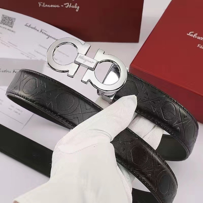 Half-grain silver buckle [clip buckle-gift box] / 105cm