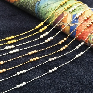 diy jewelry accessories copper bead combination spacing chain color plating necklace hairpin tassel material Yiwu wholesale