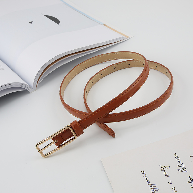 Basic Solid Color Imitation Leather Alloy Buckle Unisex Leather Belts 1 Piece display picture 3