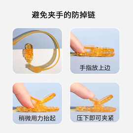 婴儿牙胶链可水煮安抚奶嘴防掉链宝宝磨牙棒玩具挂绳丢绳链夹现货