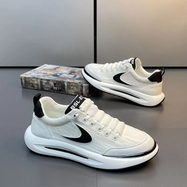 Men's shoes Spring new breathable ice silk cloth mesh shoes trendy…
