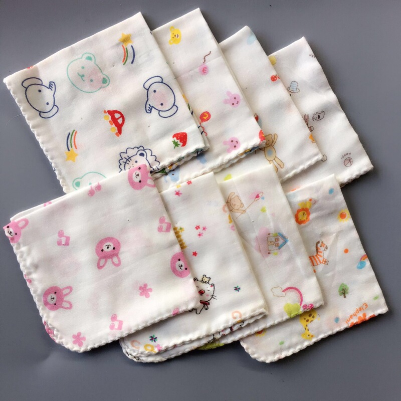 高密度ガーゼハンカチ純綿赤ちゃん授乳タオルガーゼ二重プリント角タオル入浴タオルメーカー直販|undefined