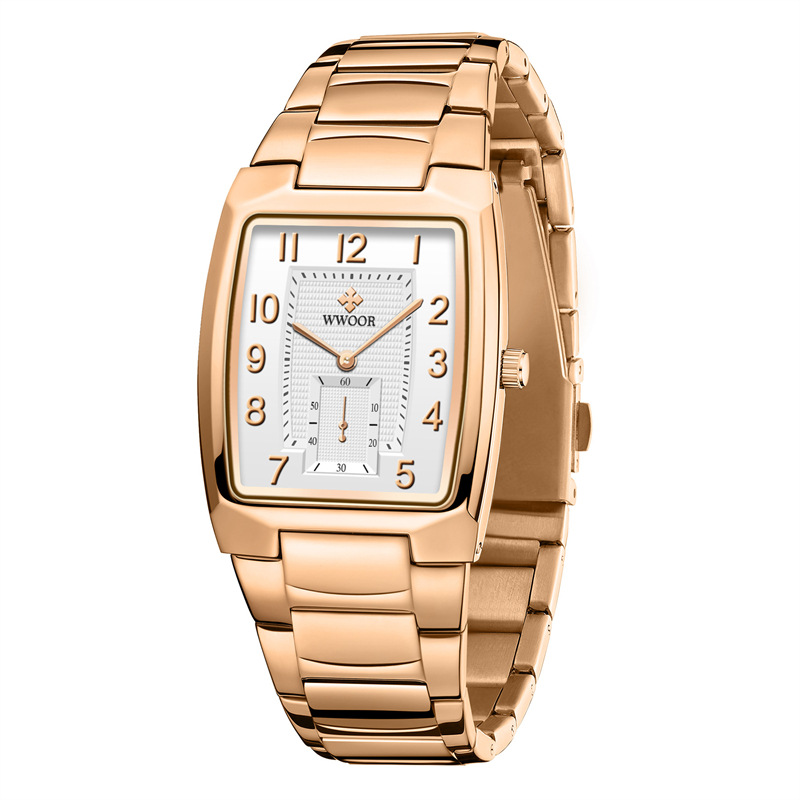 WWOOR/Hold Love 8837 nueva moda personalizada movimiento de cuarzo Correa acero simple creativo reloj casual los hombres