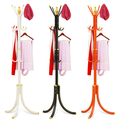 Simple Wardrobe Rack, Iron Art Hanger, Minimalist Home Use Bedroom Upright Clothes Rack, Entrance Bag Hook
