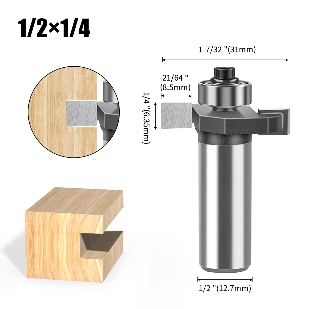 Cortador de bolas en T, fresa para carpintería, cortador ranurado, cortador ranurado, cortador ranurado dos en uno, cortador de chaflán Haitang, cortador de manita