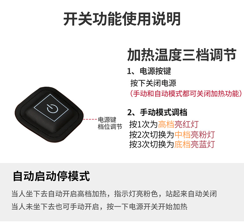 Amazon's Best-Selling Car Heated Seat Cushion Graphene Electric Heating Seat Cushion Automatic Power-Off Fast Heating Warm Seat Cushion Wholesale