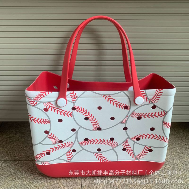 欧米の大型EVAビーチバッグ多機能収納バッグ女性用ハンドバッグDIY穴バッグ大容量スポット|undefined