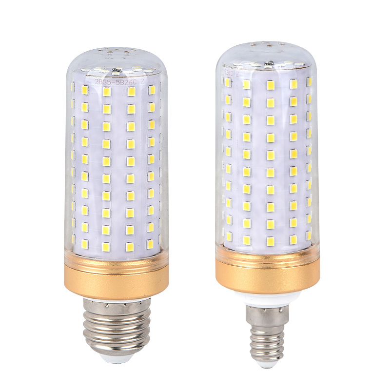 Bombilla led súper brillante lámpara de ahorro de energía para el hogar lámpara de maíz e27 rosca grande E14 fuente de luz de araña de cambio de tres colores