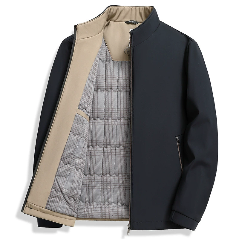2024 осень и зима новая мужская хлопчатобумажная одежда бизнес-досуг утолщенные воротник