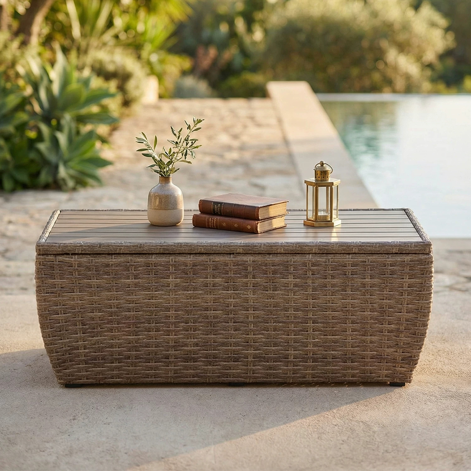 Combinación de sofá al aire libre al aire libre balcón de vid sofá patio jardín balcón de vid mesa silla terraza impermeable protección solar