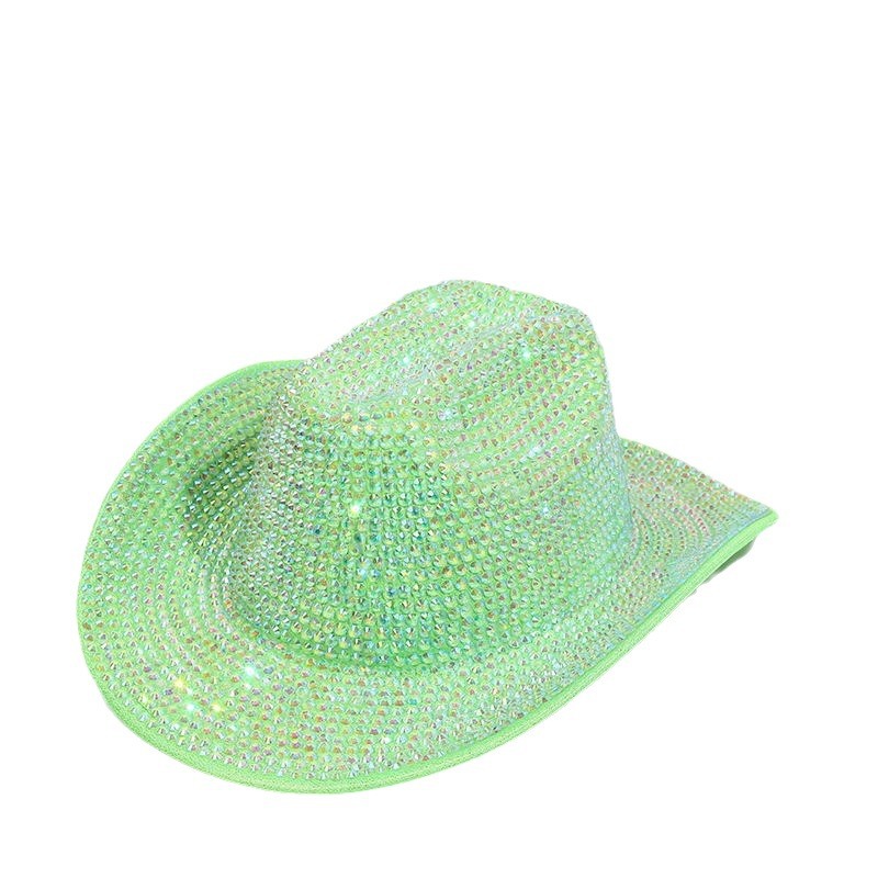 Europa y América de moda transfronteriza sombrero de jazz para adultos festivales de color fiesta espectáculo de diamante gorro de sequillas gran gorro