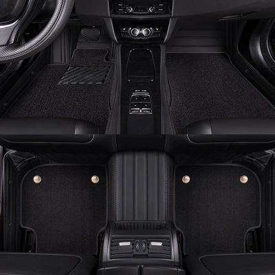 Car Mat Foot Mat Floor Modelə uyğun ayaqaltı - standard-high-end-black-solid-black-multiple-colors-available-click-to-see-the-color