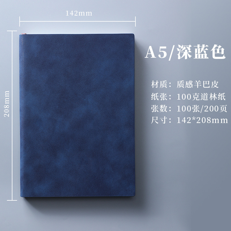 a5笔记本本子定制logo办公商务高颜值学生学习羊巴皮b5加厚记事本|undefined
