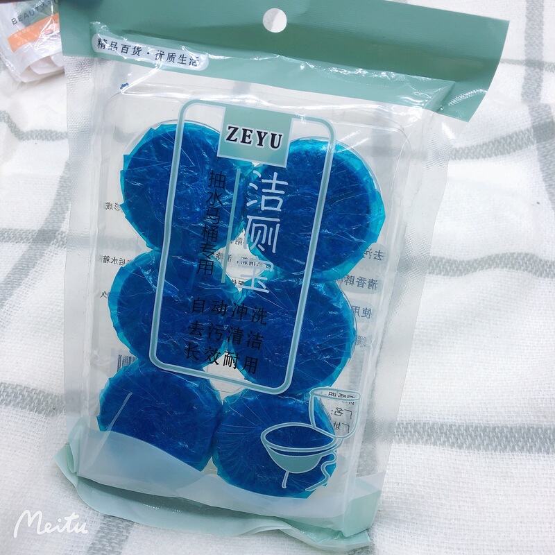 6 Toilet Cleaners with a Fresh Scent for Cleaning Toilets, Blue Bubbles for Removing Toilet Stains and Dirt