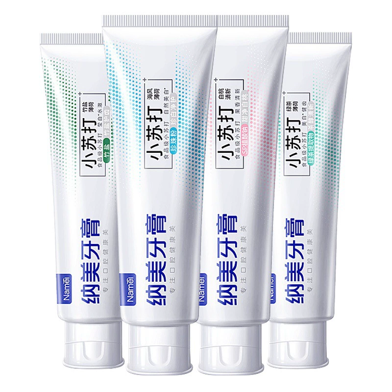 Оптовая продажа от производителя, семейная упаковка, зубная паста Nami для выпечки содовой зубной пасты для удаления желтых пятен, отбеливания и очищения дыхания зубной пасты