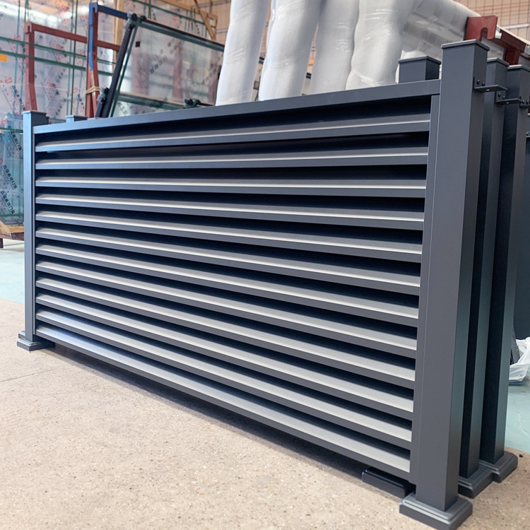 Aluminum alloy louver privacy guardrail villa courtyard outdoor aluminum art isolation fence garden balcony protective fence Aluminum alloy louver privacy guardrail villa courtyard outdoor aluminum art isolation fence garden balcony protective fence