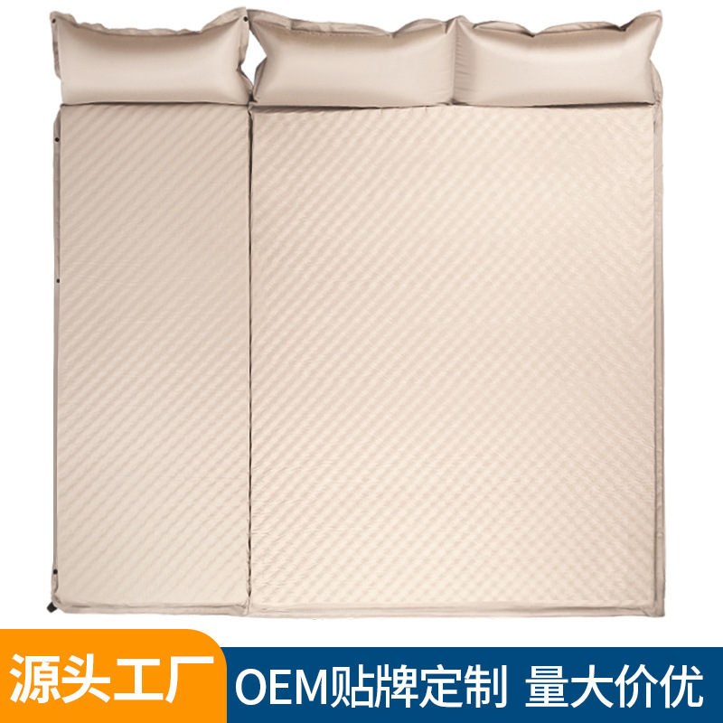 Automatic inflatable mattress outdoor portable folding camping air cushion bed sleeping mat camping double moisture-proof mat tent floor mat