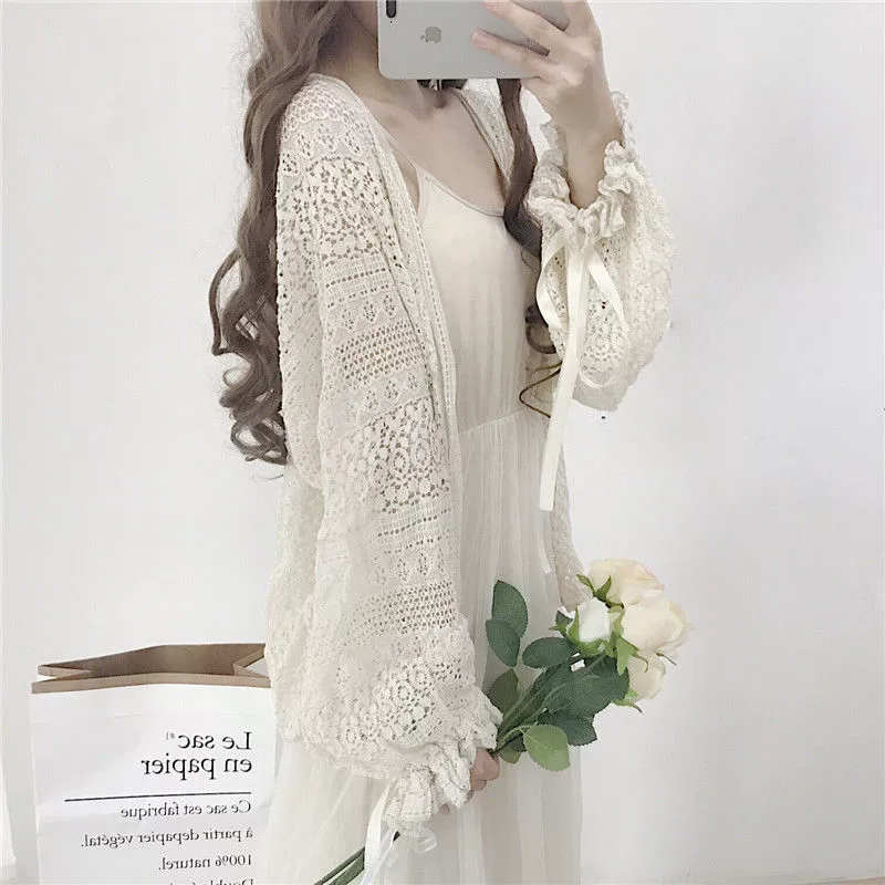 Летний кардиган, длинный плащ, plus size, стиль бохо, оверсайз, средней длины