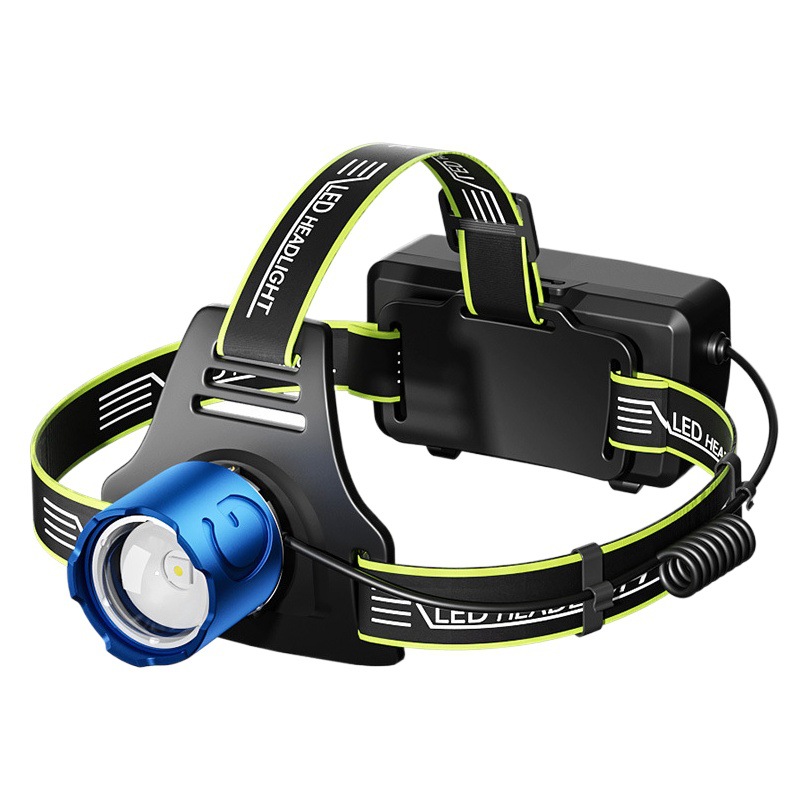 Faro transfronterizo súper brillante recargable linterna montada en la cabeza al aire libre pesca nocturna de larga duración resistencia iluminación exterior