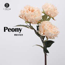 工厂直销 PU仿真花香妃小牡丹芍药手感保湿假花 家居设计花艺配材