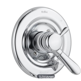 Del,Ta,Chrome Dual Function Shower Handle Trim Set,T17038(Without Valve)