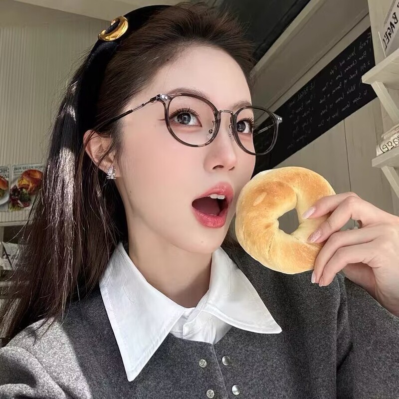 韩系玳瑁眼镜女近视可配度数镜片复古豹纹素颜防蓝光眼睛架显脸小|undefined