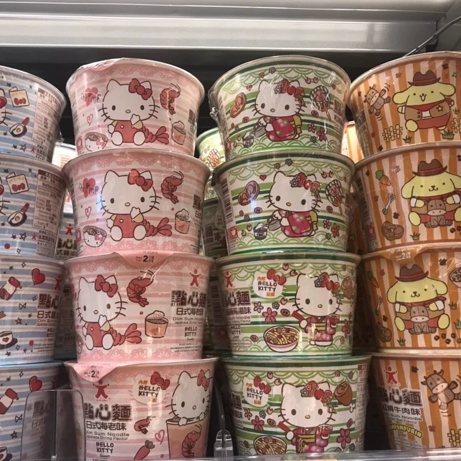 Гонконгская версия лапши кукот HelloKitty лапша мини-лапша быстрого приготовления