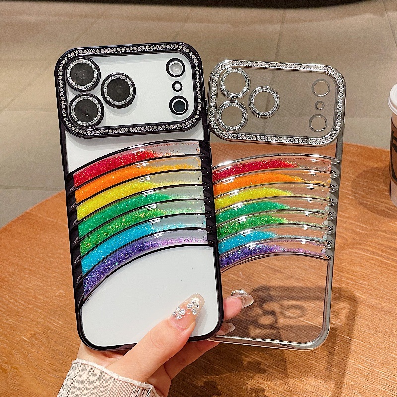 Colorful Liquid Sand Phone Case For Iphone 17 With Lens Protection_voghion.com