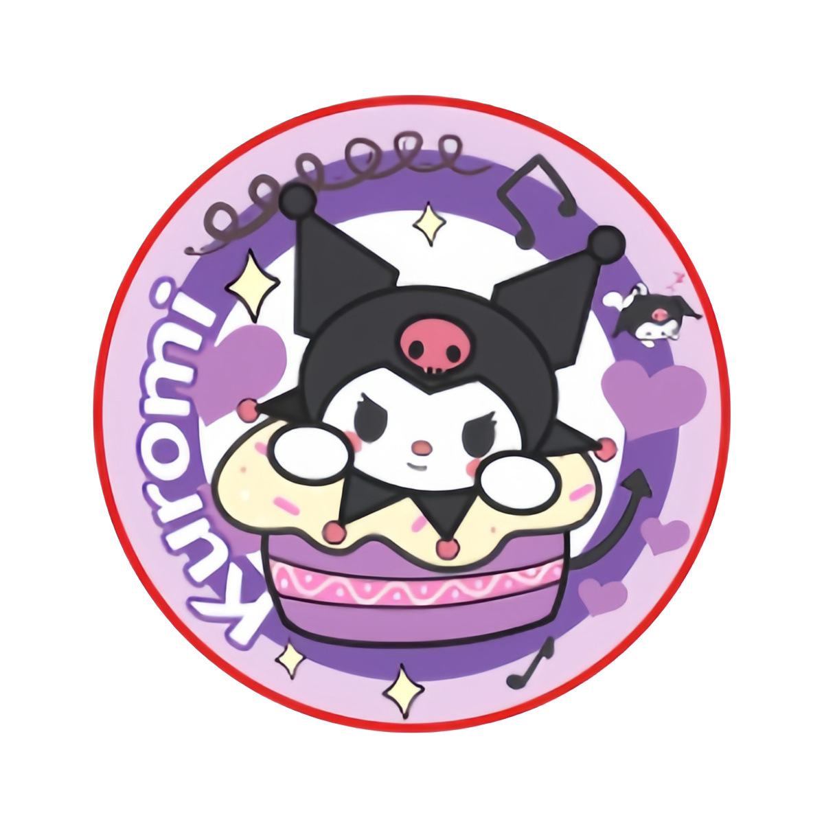 [Bolsa] dibujos animados Sanrio pequeño espejo redondo mini portátil de estaño espejo unilateral con espalda tarjeta espejo de bolsillo