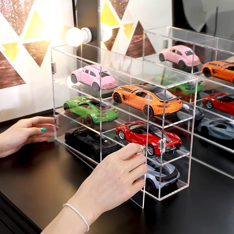 Аcrylic metal storage box, Hot Wheels, stand, storage system, scale 1:32
