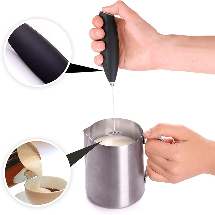 New Plastic Hand-held Coffee Milk Frother Electric Milk Frother Battery Milk Frother
