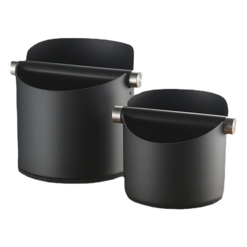 Suministro transfronterizo de café en polvo Cubo de escoria de acero inoxidable de café italiano Cubo de escoria redondo pequeño cubo de escoria de café doméstico