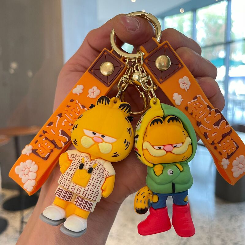 Creative Cartoon Garfield Keychain Cute Cat Toy Bag Pendant Couple Key Chain Small Gift Wholesale Creative Cartoon Garfield Keychain Cute Cat Toy Bag Pendant Couple Key Chain Small Gift Wholesale