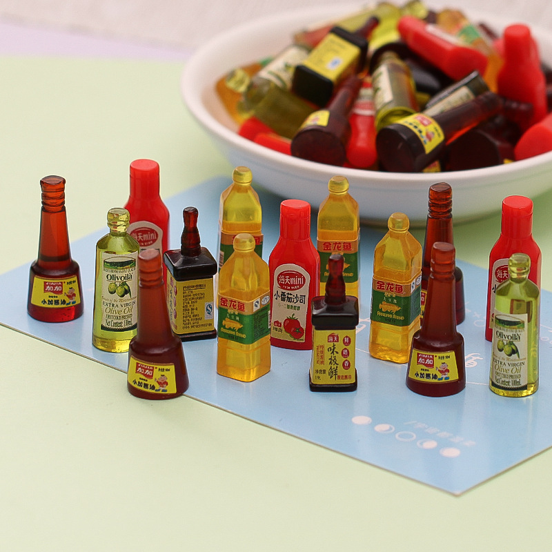 Micro Landscape Spice Bottle Ketchup Ornaments DIY Simulation Kitchen Supermarket Convenience Store Decoration Children's Toy Accessories Micro Landscape Spice Bottle Ketchup Ornaments DIY Simulation Kitchen Supermarket Convenience Store Decoration Children's Toy Accessories