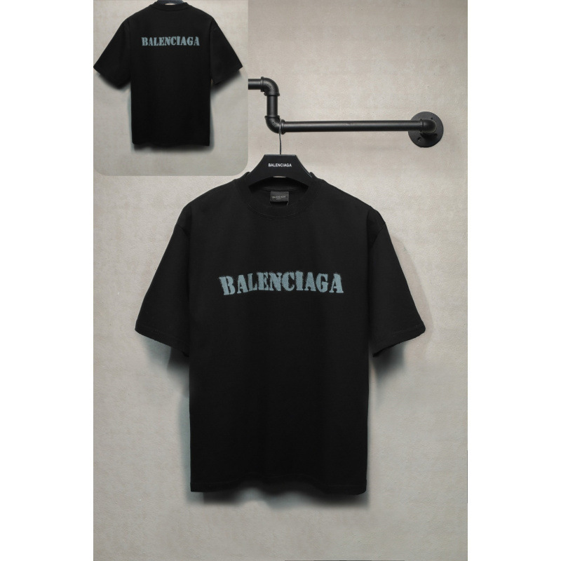 25ssクロスボーダー高品質タワーテーププリントレタードダメージ半袖Tシャツゆったり万能ワンピース卸売|undefined