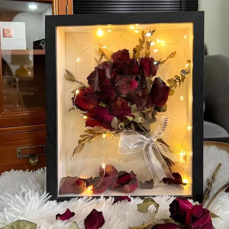 Hollow Stereo Dried Flower Photo Frame Eternal Flower Decorative Picture Frame Handmade DIY Light Painting Table Hanging Wall Crafts Frame Hollow Stereo Dried Flower Photo Frame Eternal Flower Decorative Picture Frame Handmade DIY Light Painting Table Hanging Wall Crafts Frame