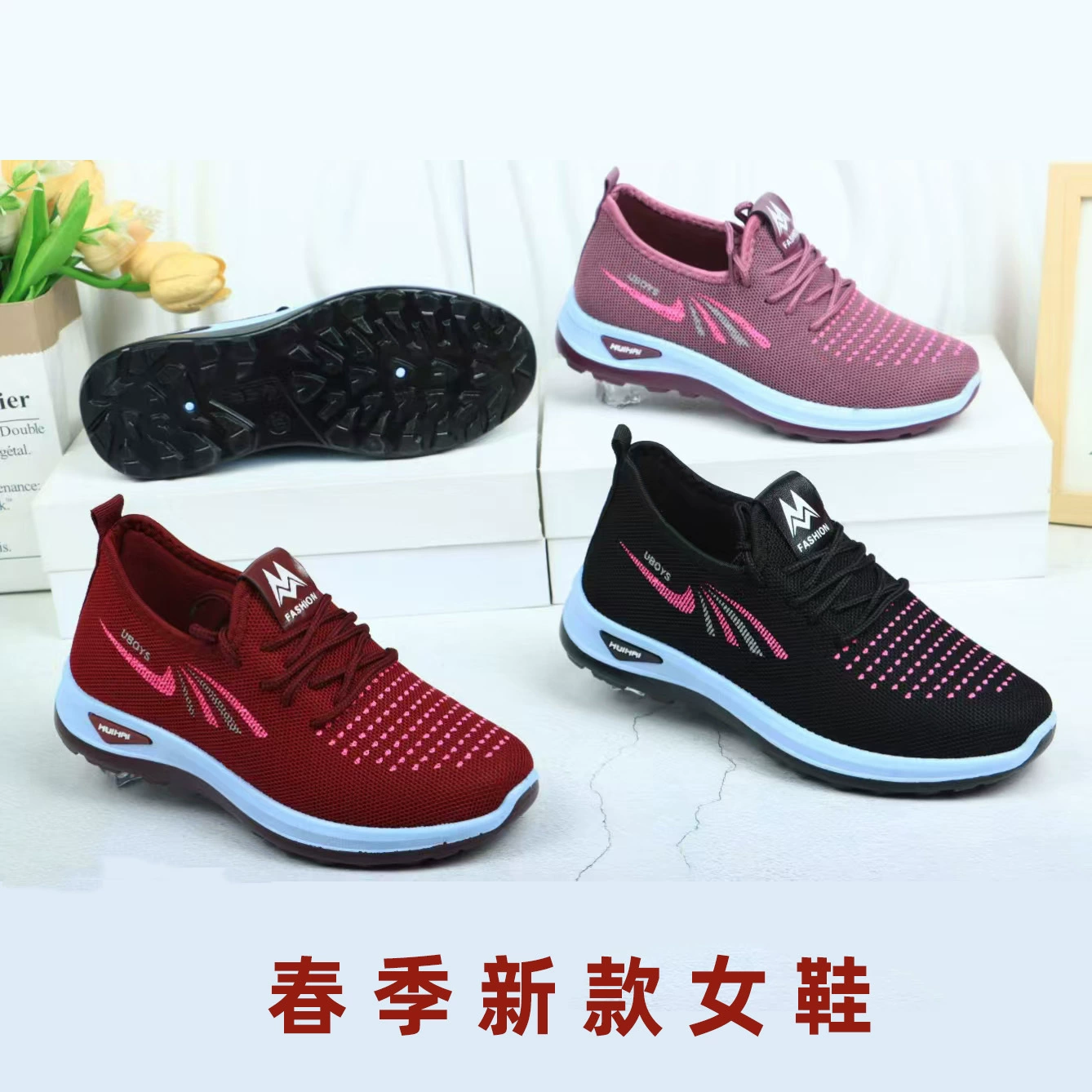 Весенняя и Осенняя Одиночная Обувь Женская Весна 2025 Старая Пекинская Ткань Обувь Повседневная мода