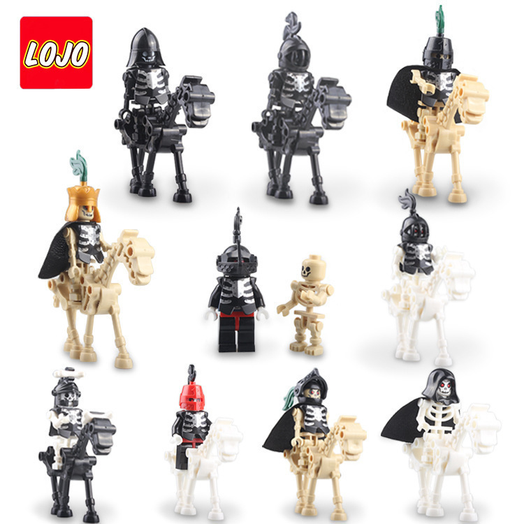 LOJO AX9815 Skeleton Knight Legion Medieval Roman Soldier Building Block Figures Castle Series Cross-Border Bestseller