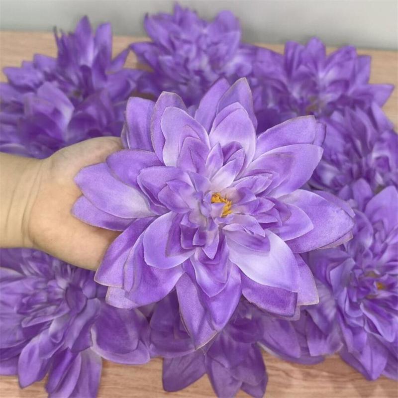 跨境外贸批发15CM直径仿真花头大丽花花朵装饰花头DIY装饰生日花|undefined
