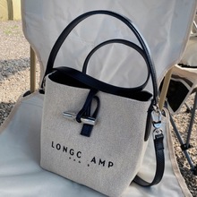 龙骧竹节包水桶包单肩斜挎女包帆布托特包mini托特包饭盒包豆腐包