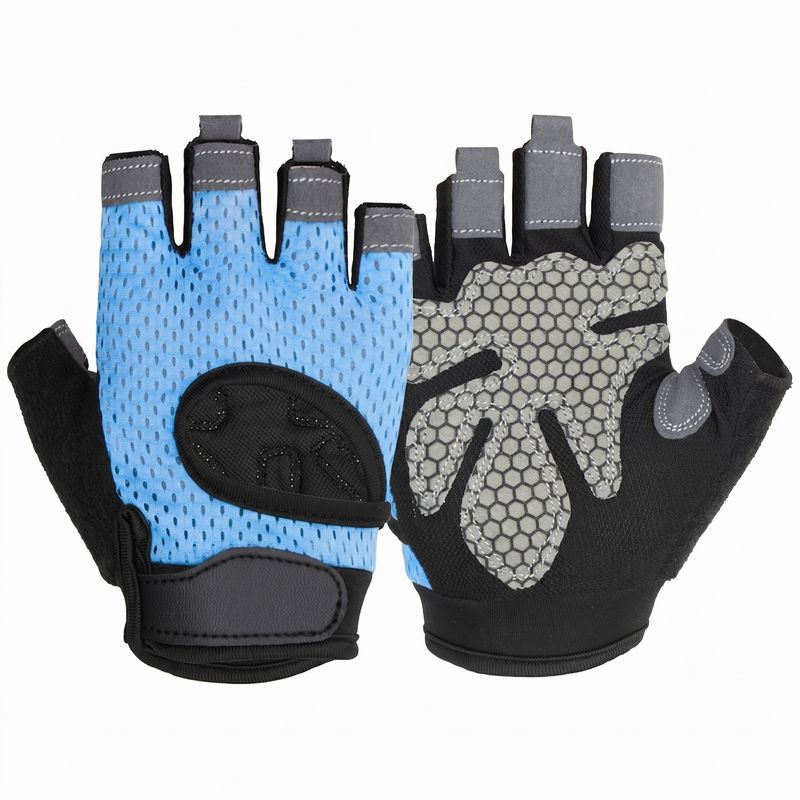 Guantes de medio dedo para exteriores, guantes deportivos antideslizantes para ciclismo y fitness, opciones multicolor, equipo de protección para la palma de la mano, guantes universales