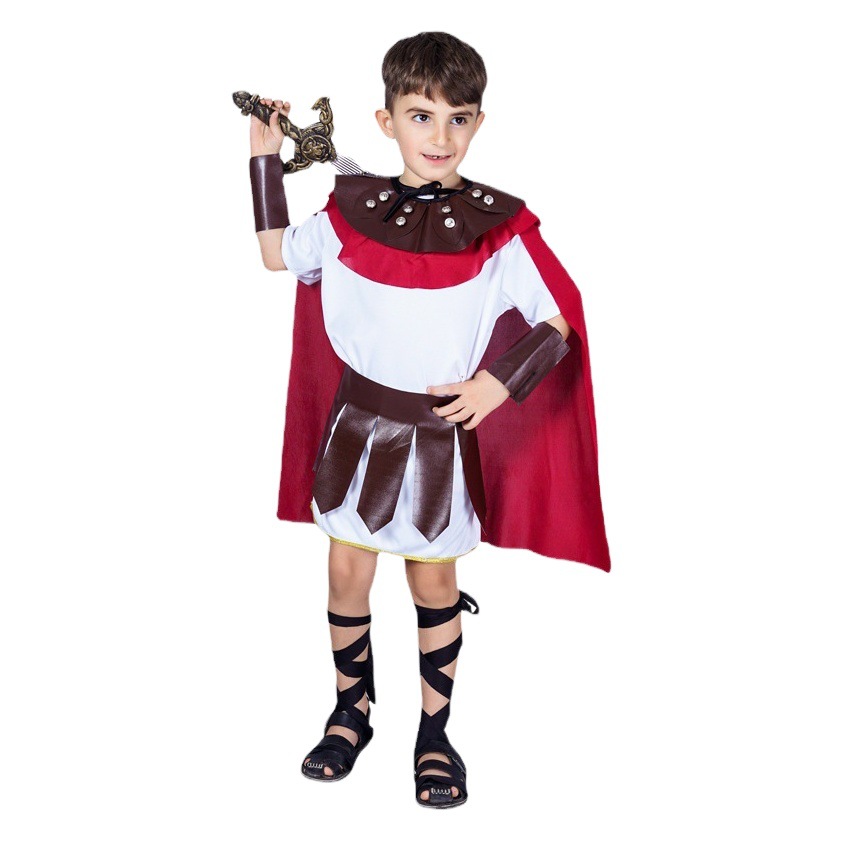 Los niños romano Guerrero traje de Halloween traje mascarada niño romano Guerrero fiesta traje