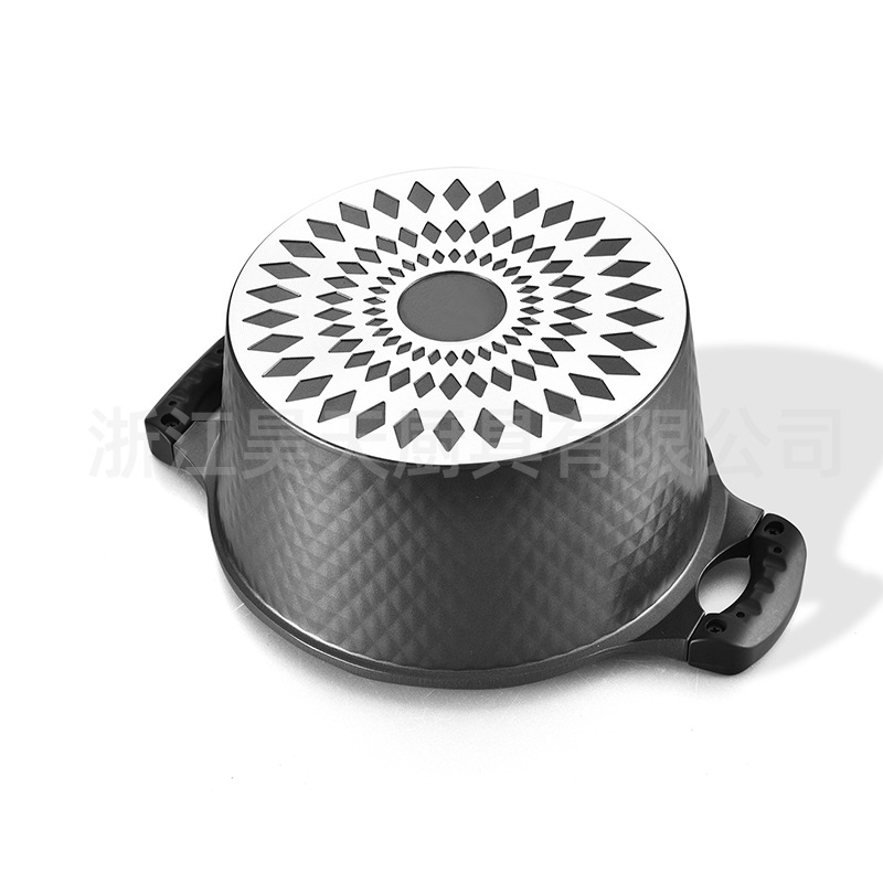 Juego de olla antiadherente de diez piezas, wok de aluminio para el hogar, olla de sopa, combinación de utensilios de cocina, estufa de gas, juego de olla aplicable, juego de utensilios de cocina transfronterizo