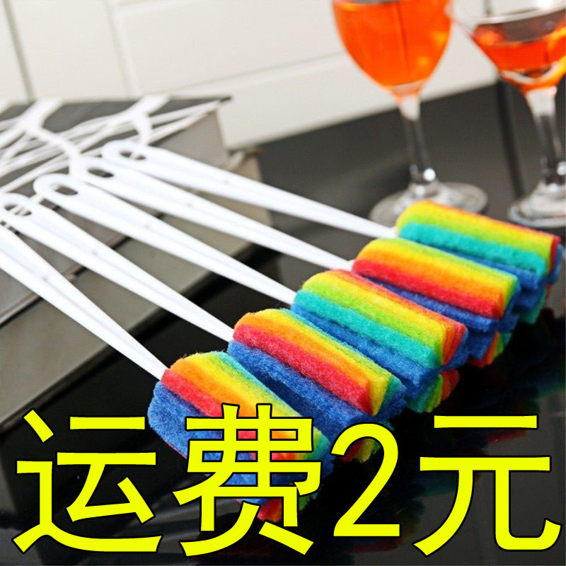 Cup Brush Cleaning Brush Kitchen Brush Long Handle Colorful Scouring Glass Bottle Bottle Cup Brush Wholesale