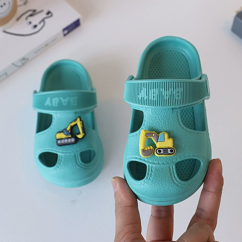 Обувь Croc для мальчиков, летние детские тапочки, домашние нескользящие детские сандалии для малышей 1–3 лет, детская пляжная обувь с мягкой подошвой