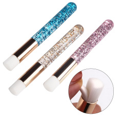 Cross-border new sparkling mousse brush, single-use nasal brush, powder head facial brush, pore cleaning brush, blackhead removal brush
